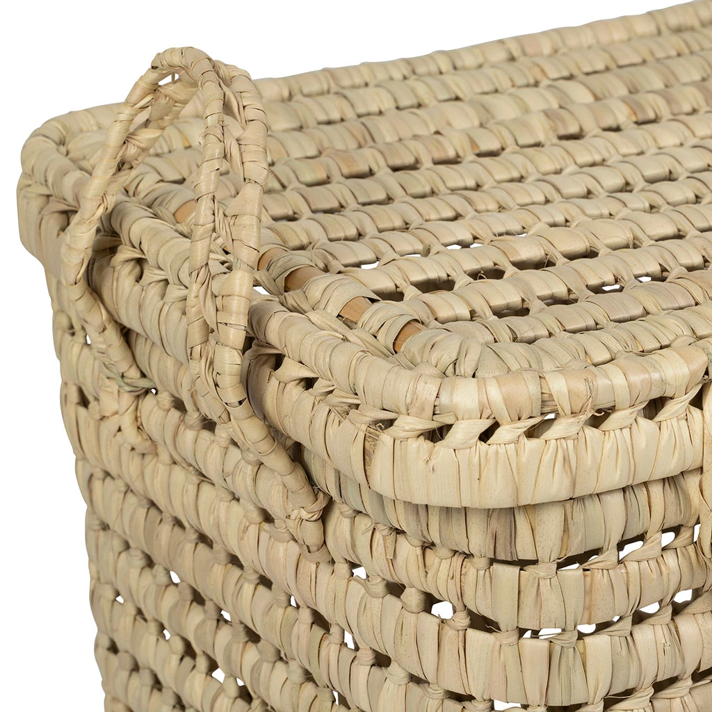 Coffre En Feuille De Palmier Naturel - Beezz 3 Coffre En Feuille De Palmier Naturel - Beezz – Image 3