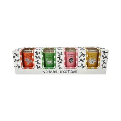 Coffret De 4 Bougies Parfumées Voyage Exotique