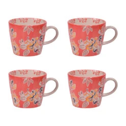 Coffret De 4 Tasses En Grès Rouge 36cl - Ava
