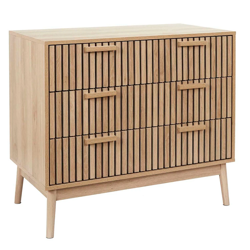 Commode 3 Tiroirs En Pin Naturel - Kara 1 Commode 3 Tiroirs En Pin Naturel - Kara