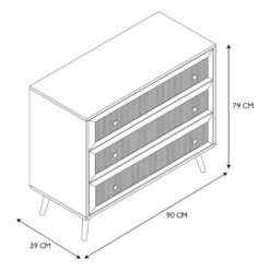 Commode En Bois Et Cannage 3 Tiroirs H79cm - Baia 9 Commode En Bois Et Cannage 3 Tiroirs H79cm - Baia -Magasin Général Pour La Maison commode en bois et cannage 3 tiroirs h79cm baia 626810 626810 FRN05 WEB 3