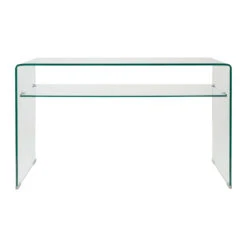 Console 1 étagère En Verre Trempé - Adela