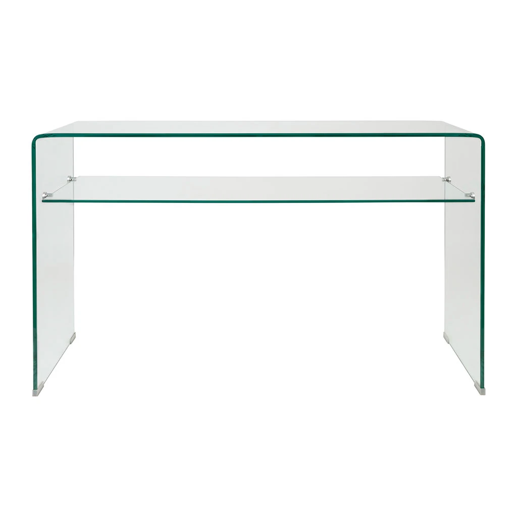Console 1 étagère En Verre Trempé - Adela 1 Console 1 étagère En Verre Trempé - Adela