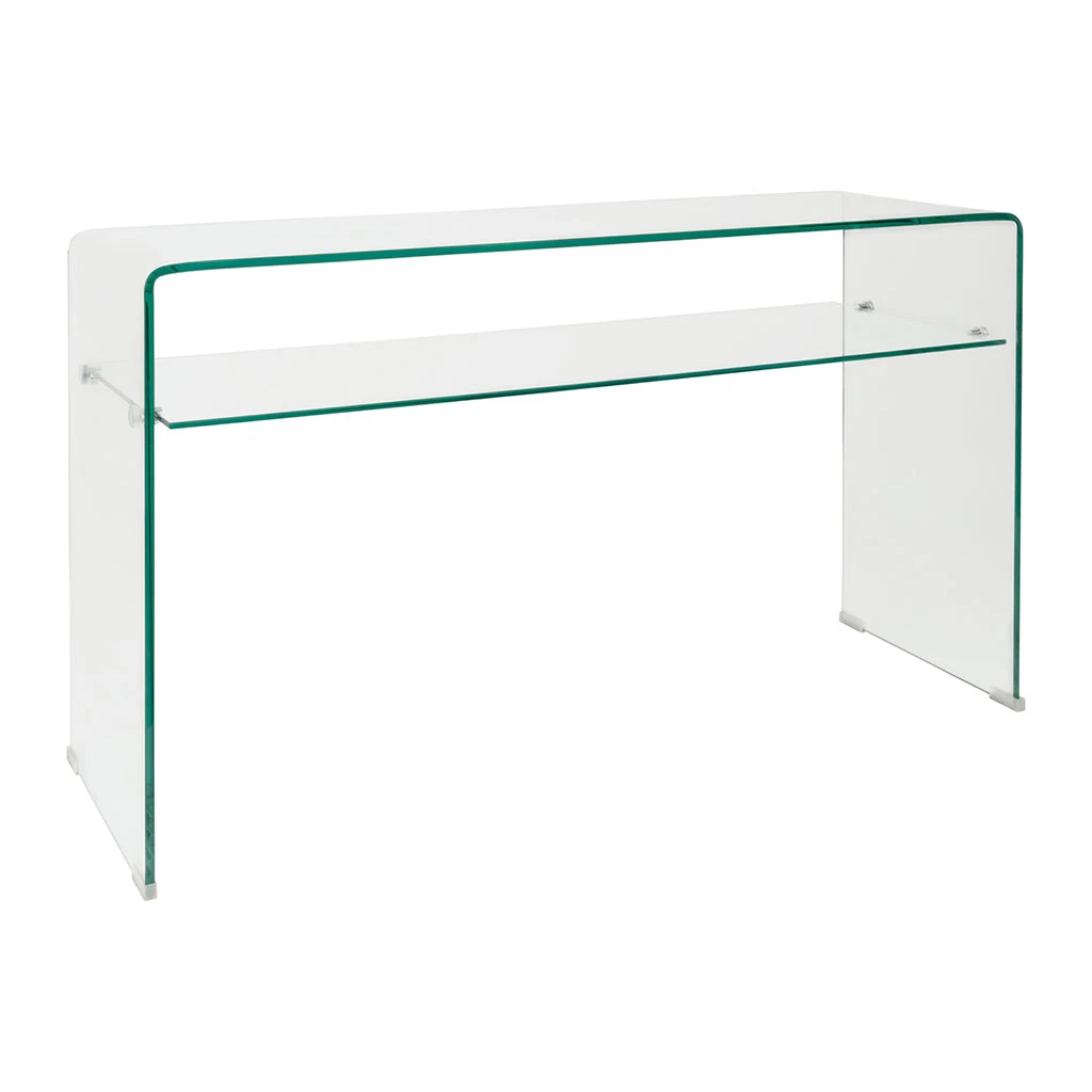 Console 1 étagère En Verre Trempé - Adela 2 Console 1 étagère En Verre Trempé - Adela – Image 2