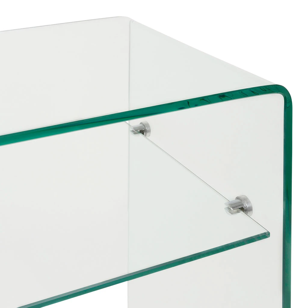 Console 1 étagère En Verre Trempé - Adela 3 Console 1 étagère En Verre Trempé - Adela – Image 3