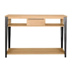 Console 1 Tiroir En Chêne Massif - Manny