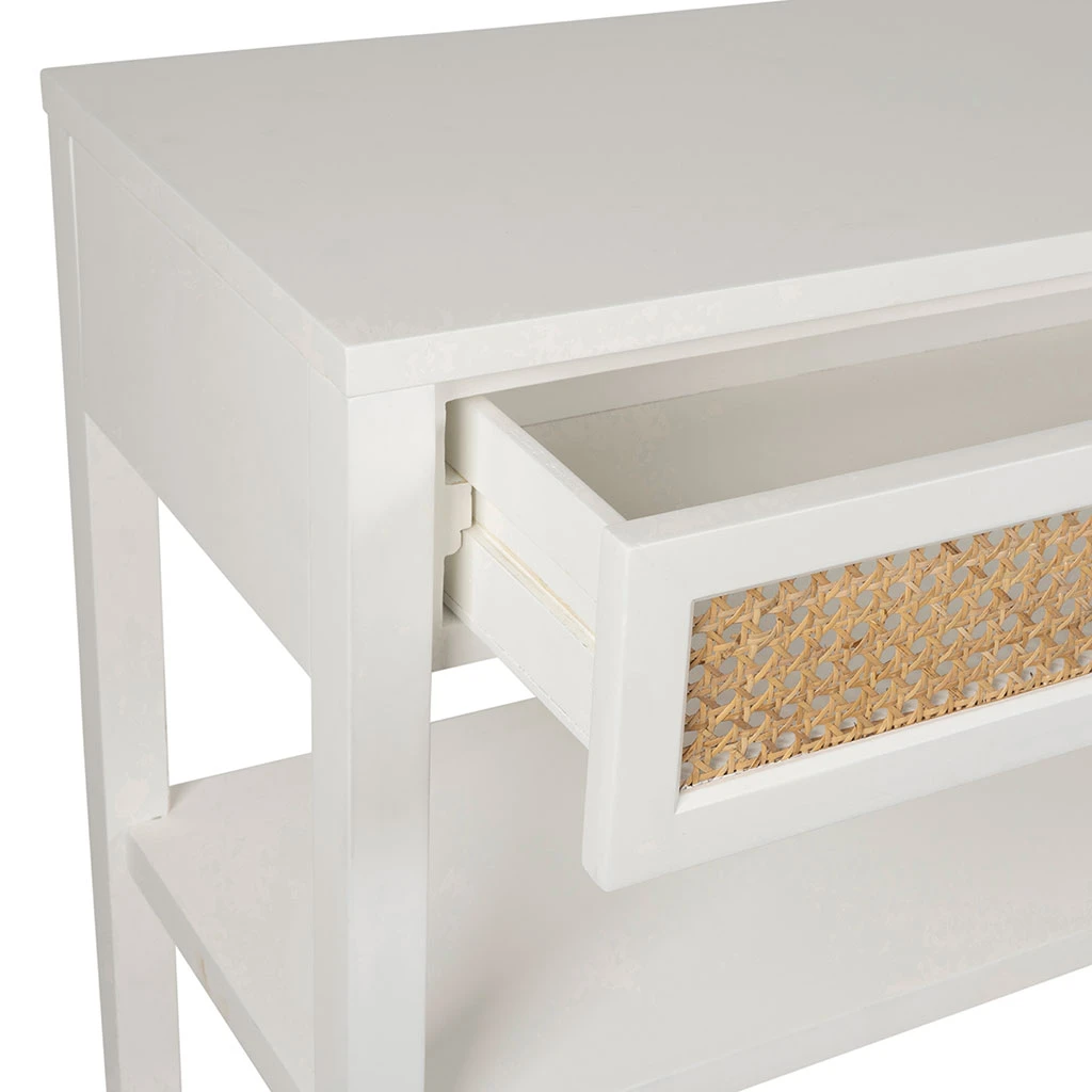 Console 2 étagères En Sapin Blanc - Adela 6 Console 2 étagères En Sapin Blanc - Adela – Image 6
