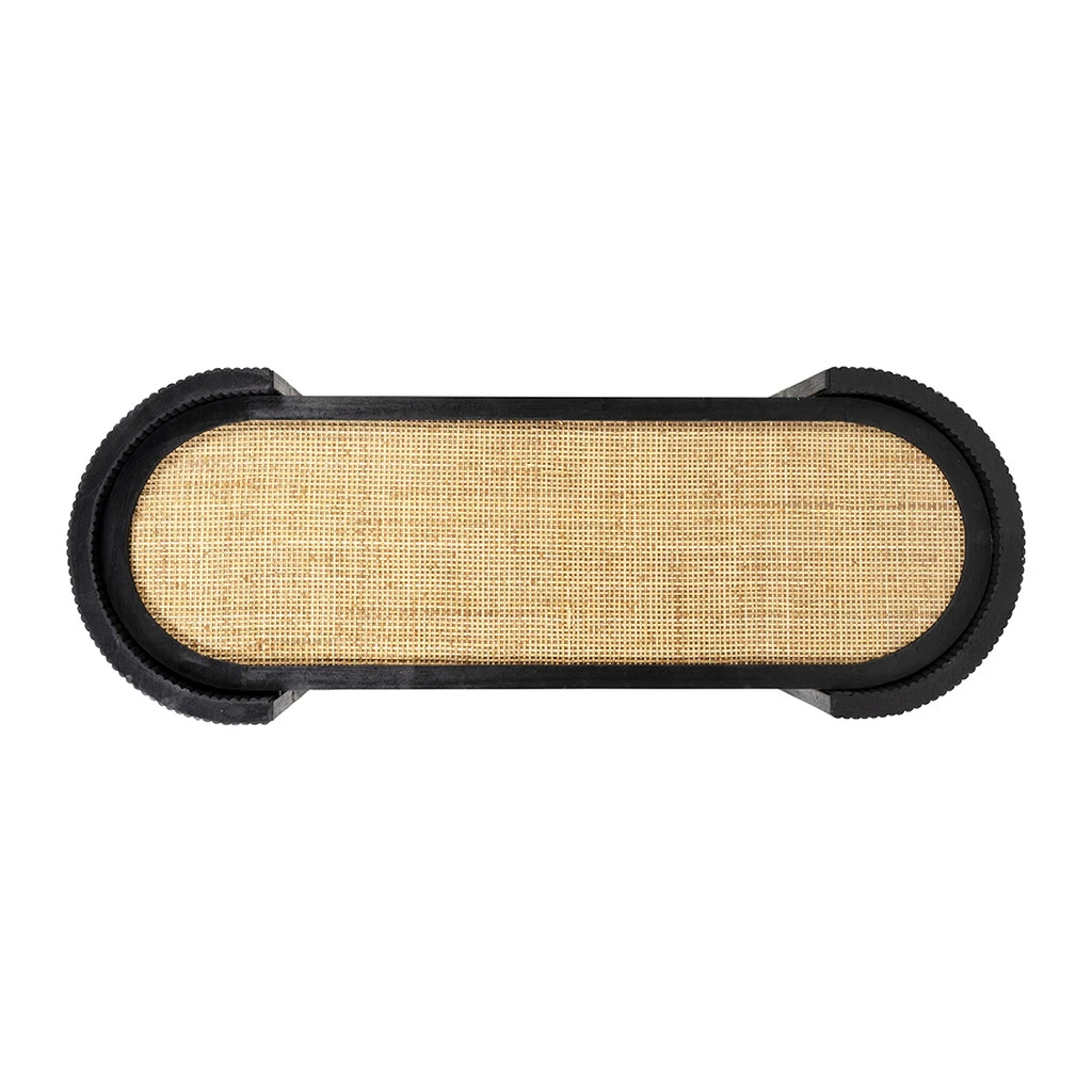 Console 2 Niveaux En Rotin Et Bambou Noir - Saori 4 Console 2 Niveaux En Rotin Et Bambou Noir - Saori – Image 4