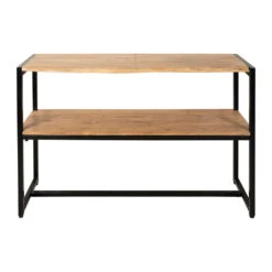 Console En Acacia Et Pieds En Fer Noir - Brooklyn