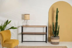 Console En Acacia Et Pieds En Fer Noir - Brooklyn -Magasin Général Pour La Maison console en acacia et pieds en fer noir brooklyn 320018 320018 SITU01 WEB