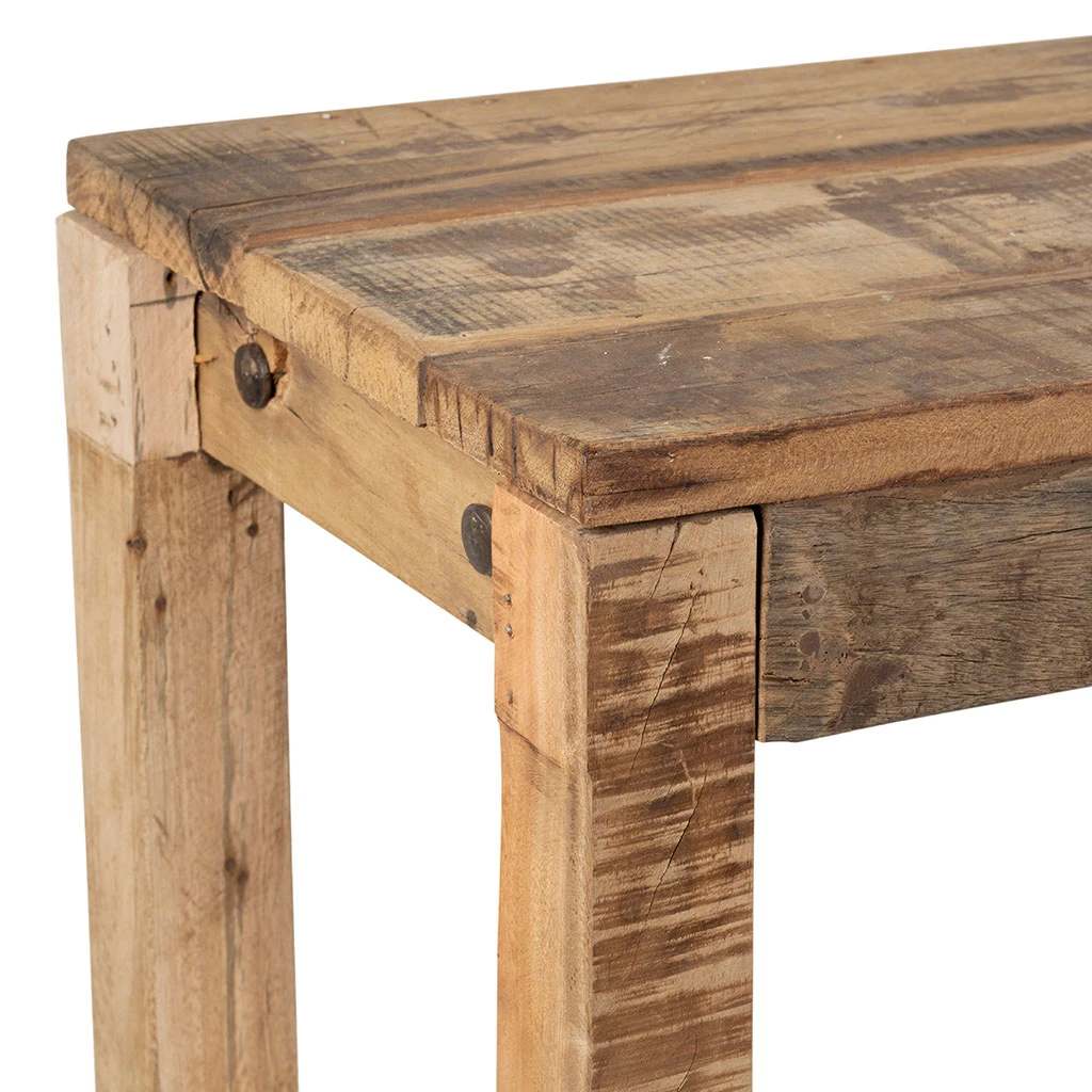 Console En Bois En Manguier Et Acacia Recyclés 120x33cm - Campagne Naturel 4 Console En Bois En Manguier Et Acacia Recyclés 120x33cm - Campagne Naturel – Image 4