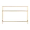 Console En Fer Et Verre Doré 120x33xh80.5cm - Eluminea