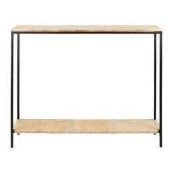 Console En Manguier Et Fer Noir 100x35xh80cm - Maderia