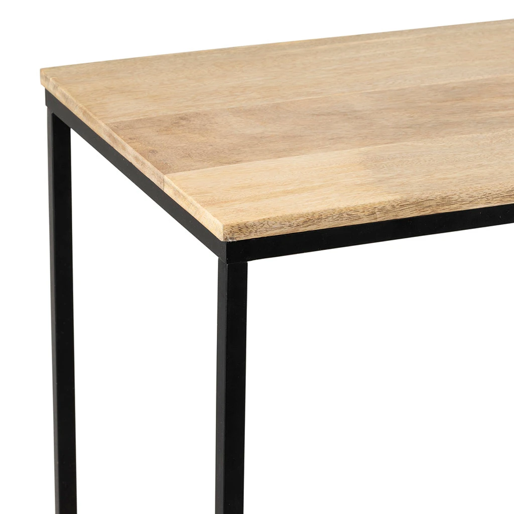 Console En Manguier Et Fer Noir 100x35xh80cm - Maderia 3 Console En Manguier Et Fer Noir 100x35xh80cm - Maderia – Image 3