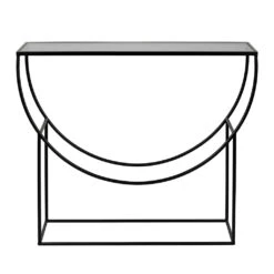 Console En Verre Et Fer Noir - Lernet