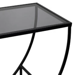 Console En Verre Et Fer Noir - Lernet -Magasin Général Pour La Maison console en verre et fer noir lernet 40952 40952 DET02 WEB