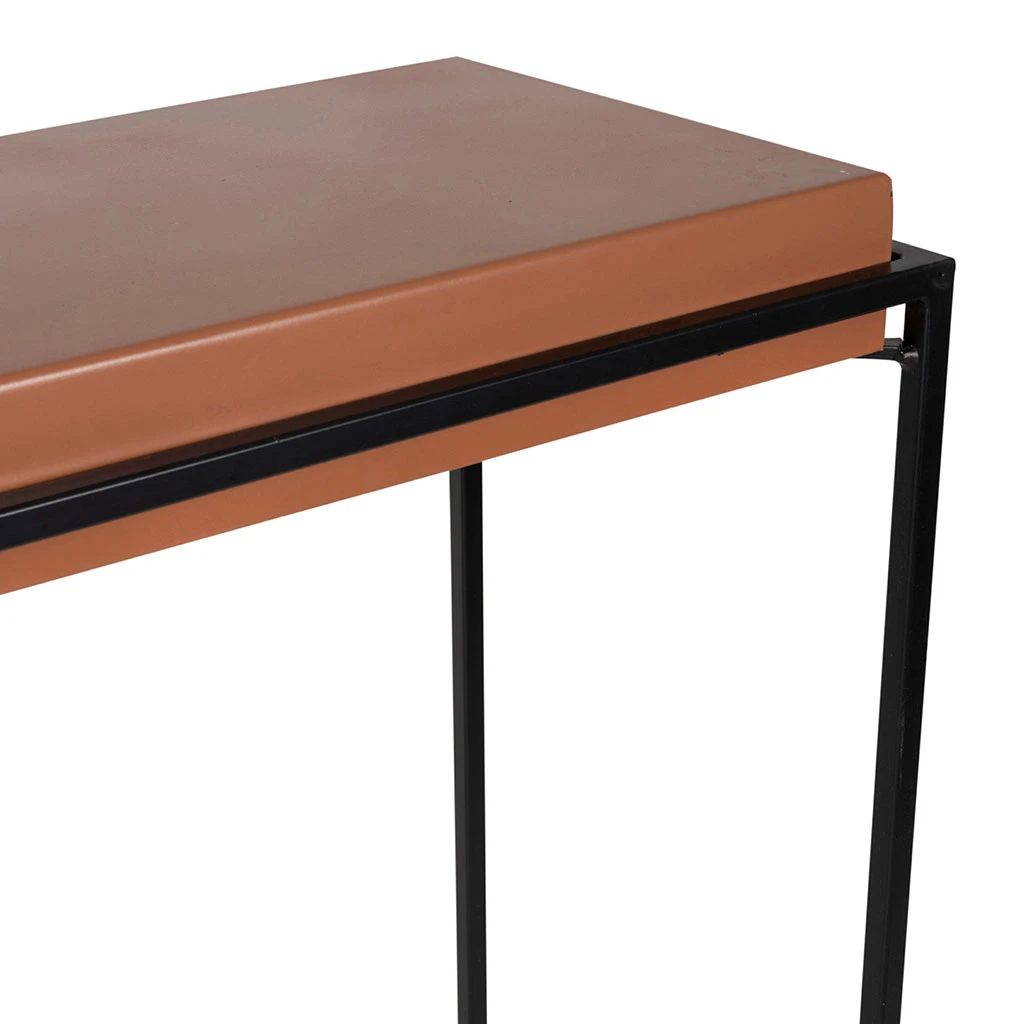 Console Gigogne (x2) En Fer Terracotta Et Beige - Ario 5 Console Gigogne (x2) En Fer Terracotta Et Beige - Ario – Image 5