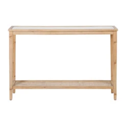 Console Naturel Foncé 120x36xh80cm En Bois De Sapin - Firmin
