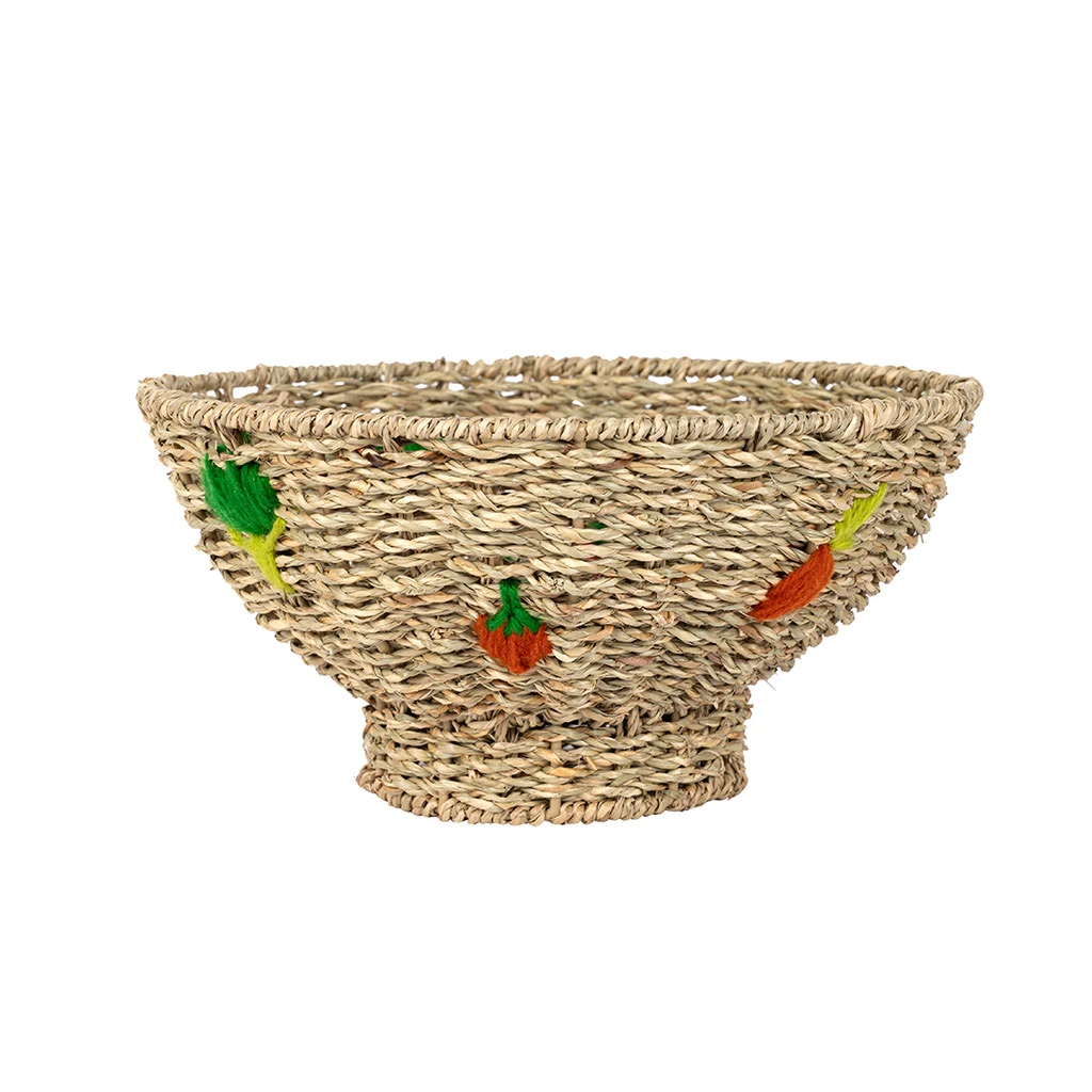 Corbeille En Jonc De Mer Naturel D28cm - P'tit Légume 1 Corbeille En Jonc De Mer Naturel D28cm - P'tit Légume