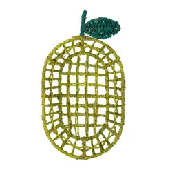 Corbeille Poire En Jonc De Mer Vert 20x36cm-P'tit Légume