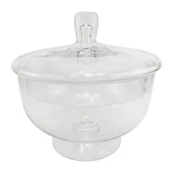 Coupe Sur Pied En Verre Avec Couvercle D24cm - Eloise