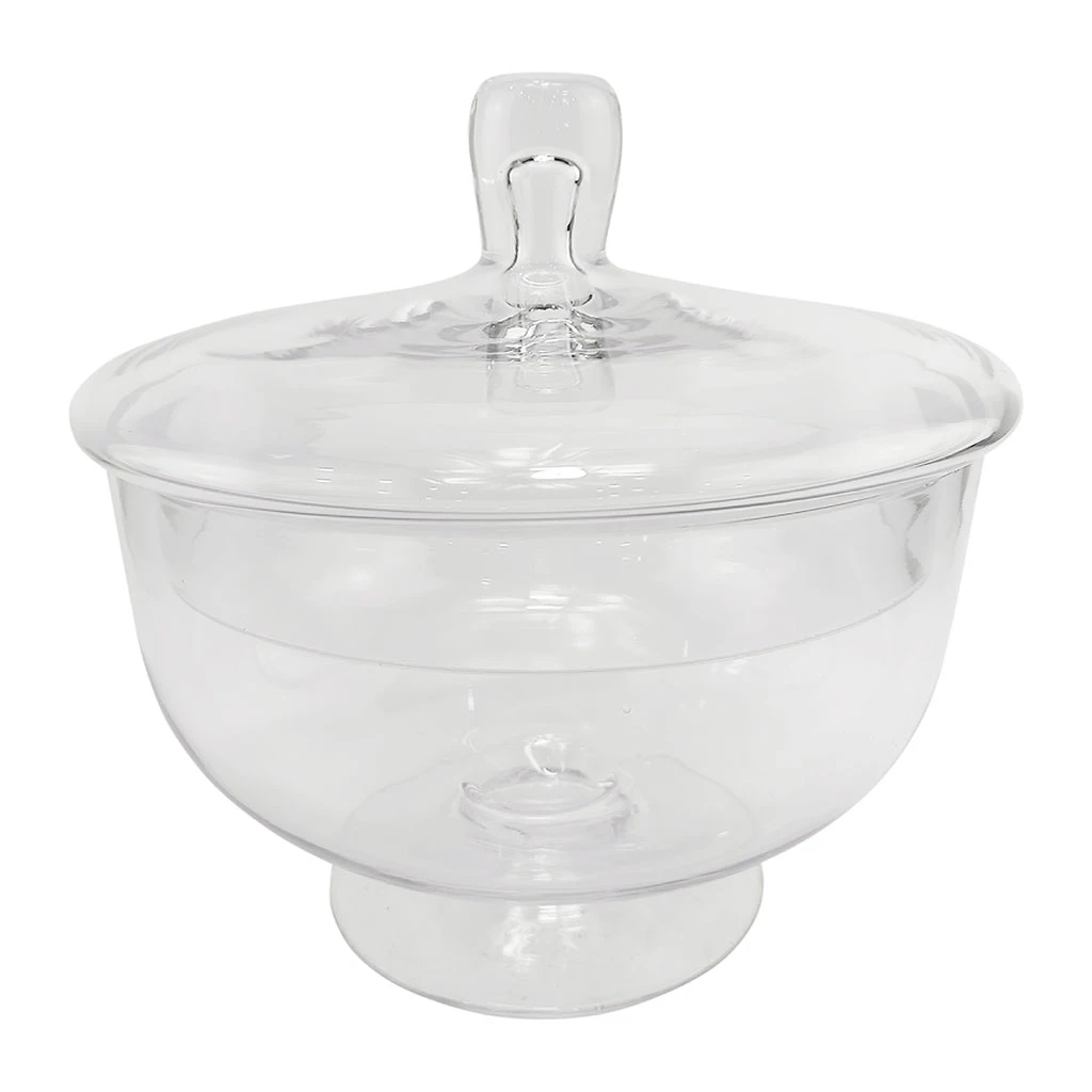 Coupe Sur Pied En Verre Avec Couvercle D24cm - Eloise 1 Coupe Sur Pied En Verre Avec Couvercle D24cm - Eloise