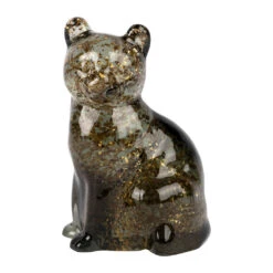 Deco Chat En Verre Fumé - Félin