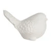 Deco Led Oiseau En Grès Blanc - Ilobo