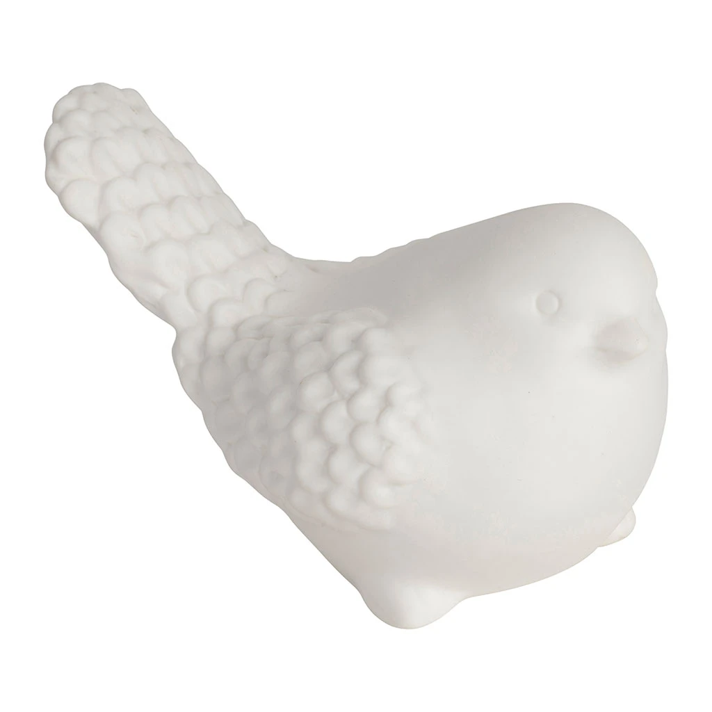 Deco Led Oiseau En Grès Blanc - Ilobo 2 Deco Led Oiseau En Grès Blanc - Ilobo – Image 2