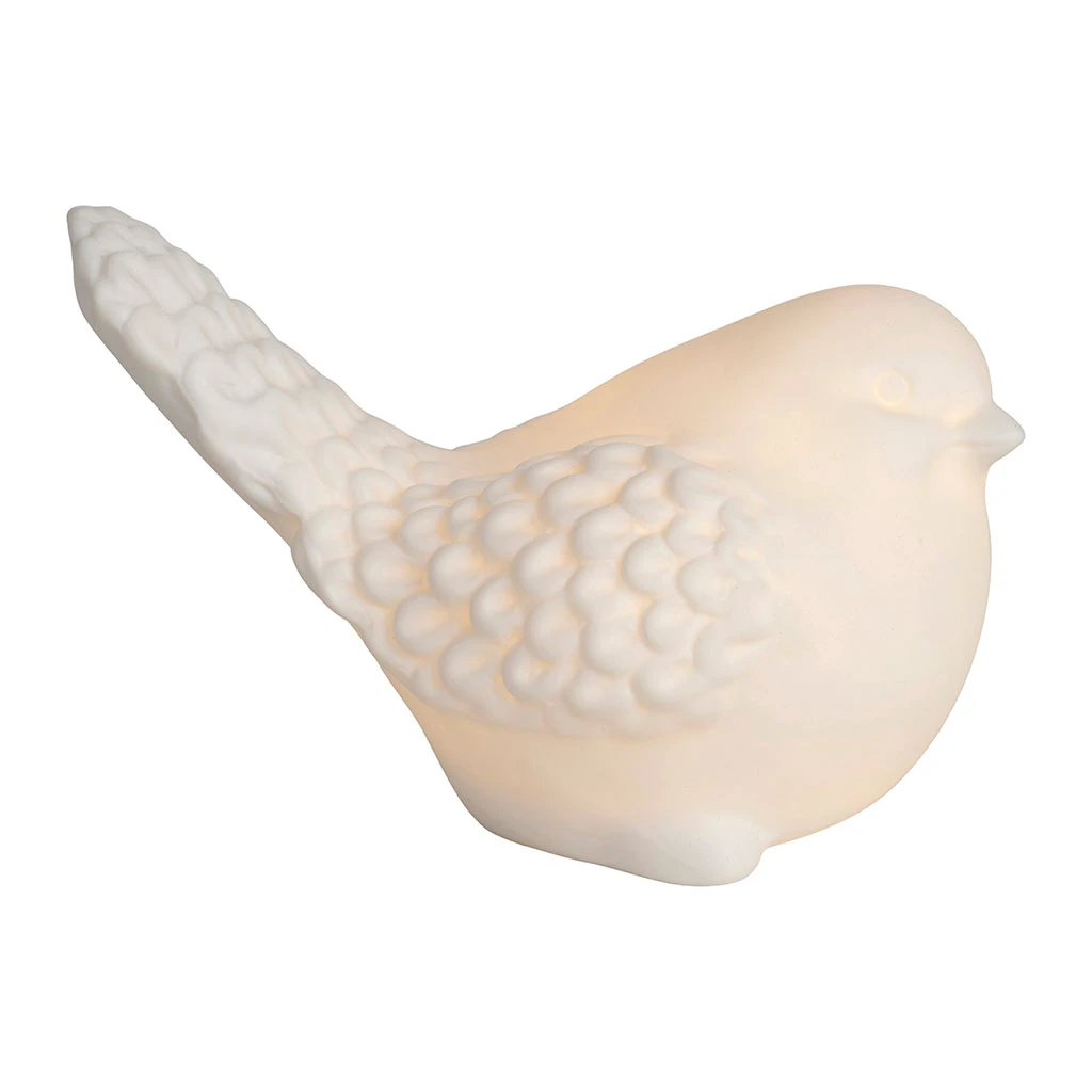 Deco Led Oiseau En Grès Blanc - Ilobo 4 Deco Led Oiseau En Grès Blanc - Ilobo – Image 4