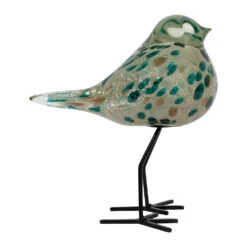 Deco Moineau Emeraude Et Doré - Serin