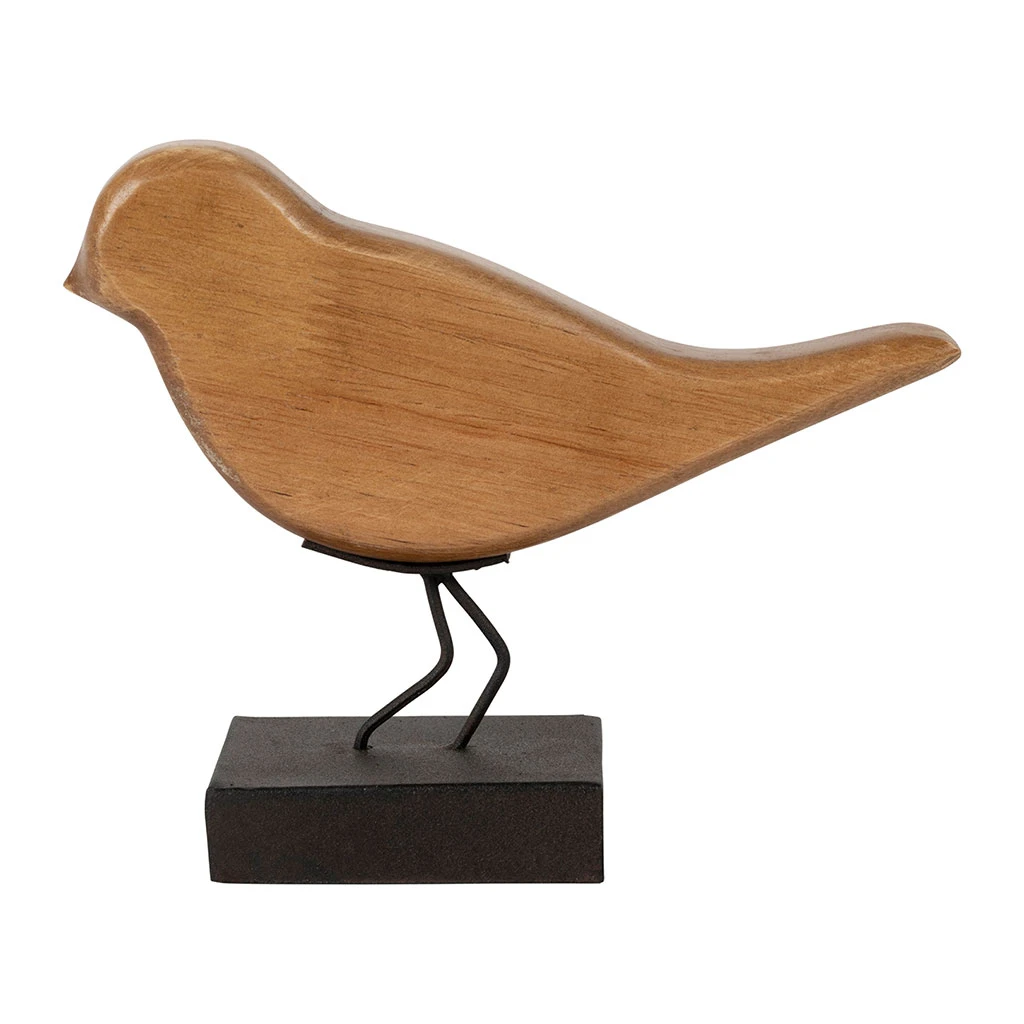 Deco Moineau En Bois Naturel Et Noir - Campagne 2 Deco Moineau En Bois Naturel Et Noir - Campagne – Image 2