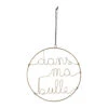 Deco Suspension Bulle Metal Dore D25