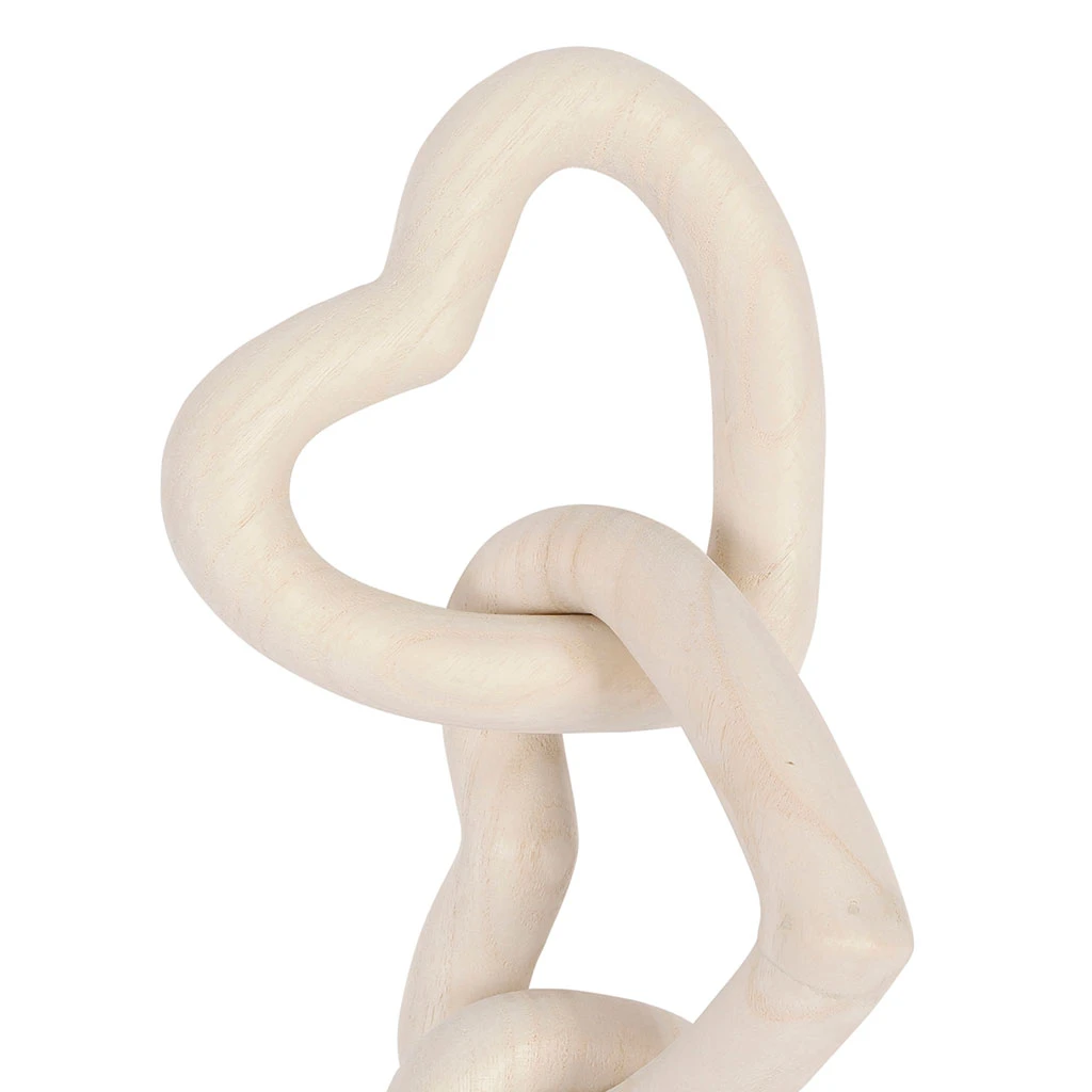 Décoration Cœur En Paulownia Naturel - Boende 2 Décoration Cœur En Paulownia Naturel - Boende – Image 2