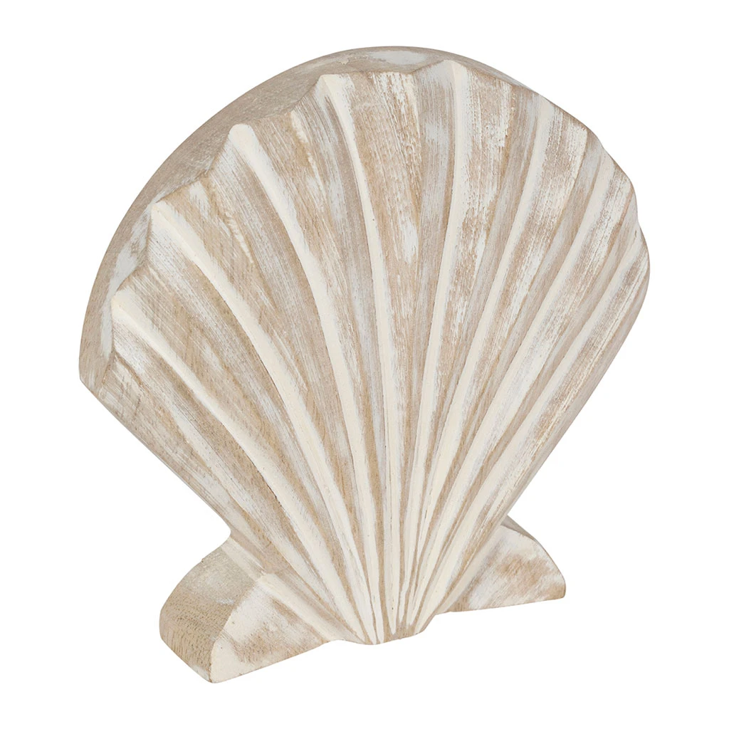 Décoration Coquille Saint-Jacques En Manguier Blanchi - Amarres 2 Décoration Coquille Saint-Jacques En Manguier Blanchi - Amarres – Image 2