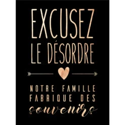 Decoration Murale Noir 30x40cm - Wording Desordre