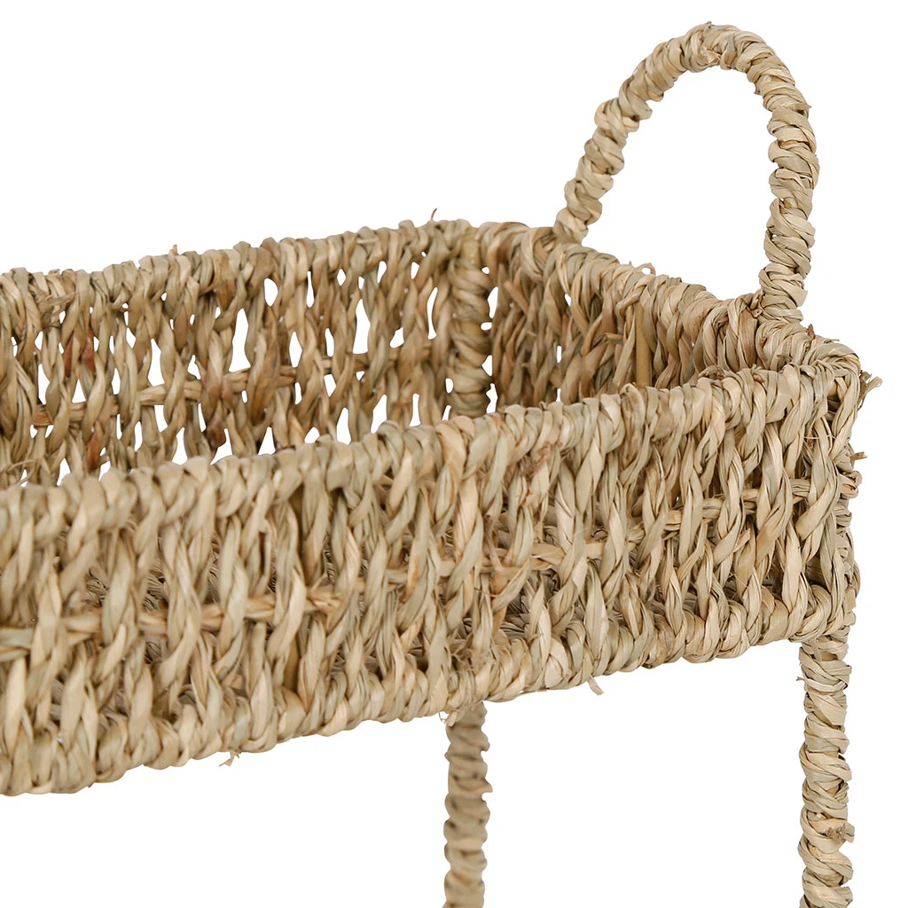 Etagere 2 Niveaux En Jonc De Mer Naturel H26.5cm - Borneo 3 Etagere 2 Niveaux En Jonc De Mer Naturel H26.5cm - Borneo – Image 3