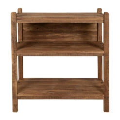 Etagère 3 Niveaux En Bois Recyclé Naturel 90x35xh100cm - Campagne
