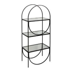 Étagère 3 Niveaux En Verre Et Fer Noir H120cm - Lernet 9 Étagère 3 Niveaux En Verre Et Fer Noir H120cm - Lernet -Magasin Général Pour La Maison etagere 3 niveaux en verre et fer noir h120cm lernet 40953 40953 DET03 WEB