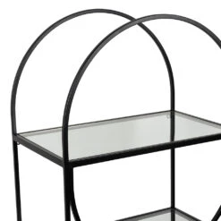 Étagère 3 Niveaux En Verre Et Fer Noir H120cm - Lernet 12 Étagère 3 Niveaux En Verre Et Fer Noir H120cm - Lernet -Magasin Général Pour La Maison etagere 3 niveaux en verre et fer noir h120cm lernet 40953 40953 DET04 WEB