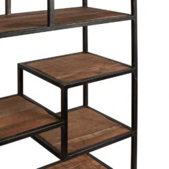 Etagère En Fer Vieilli Et Bois D' Acacia H170cm - Factory 6 Etagère En Fer Vieilli Et Bois D' Acacia H170cm - Factory -Magasin Général Pour La Maison etagere en fer noir et bois d acacia h170cm factory 36491 36491 DET04 WEB 1