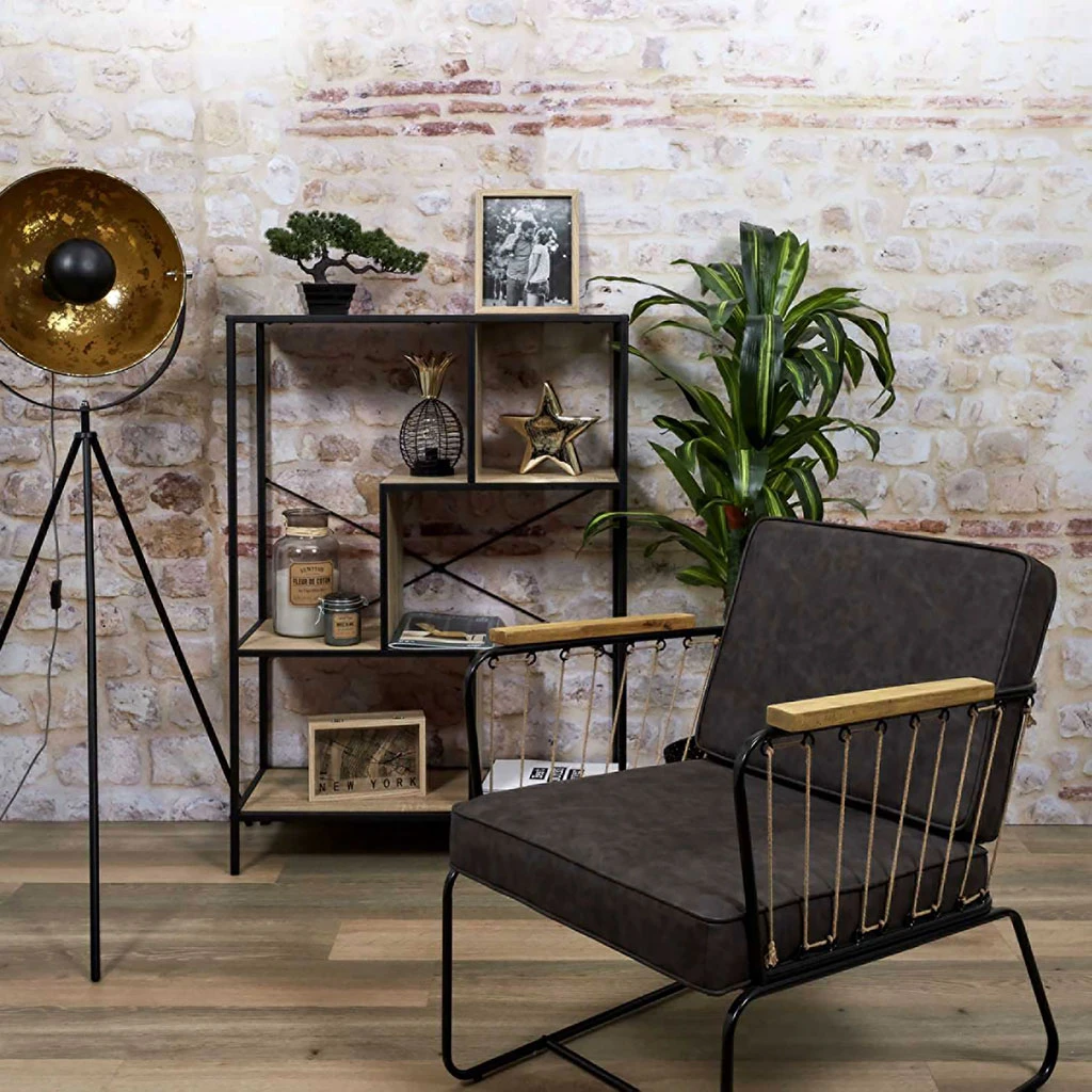 Etagère Industrielle En Bois Et Métal H113cm - Edgard 3 Etagère Industrielle En Bois Et Métal H113cm - Edgard – Image 3