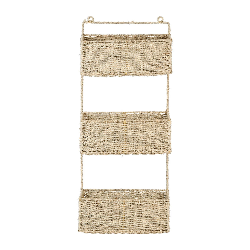 Etagere Murale 3 Paniers Recif Naturel En Jonc De Mer 1 Etagere Murale 3 Paniers Recif Naturel En Jonc De Mer