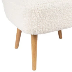 Fauteuil Bouclette Blanc Crème - Elément -Magasin Général Pour La Maison fauteuil bouclette blanc creme element 74388 74388 DET02 WEB 1