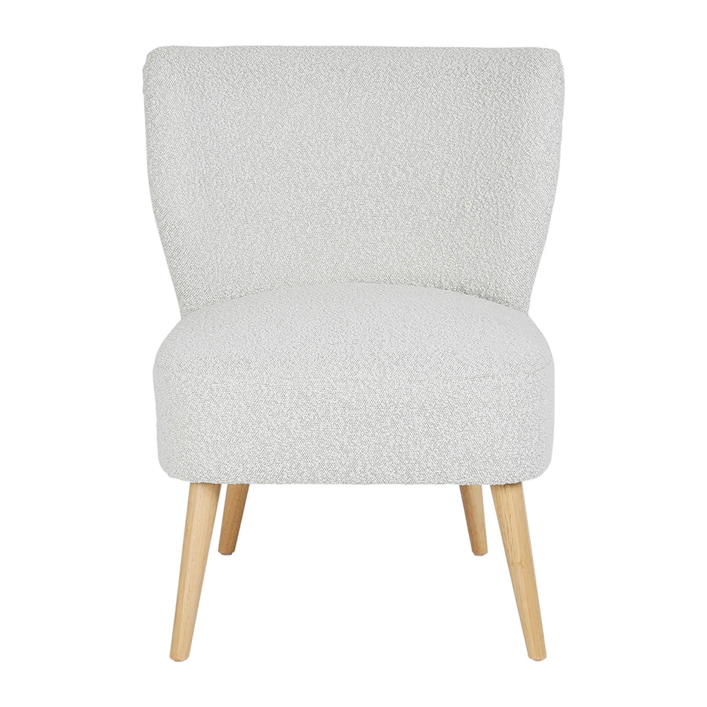 Fauteuil Bouclette Blanc - Eleonor 1 Fauteuil Bouclette Blanc - Eleonor