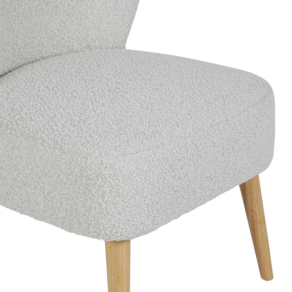 Fauteuil Bouclette Blanc - Eleonor 5 Fauteuil Bouclette Blanc - Eleonor – Image 5