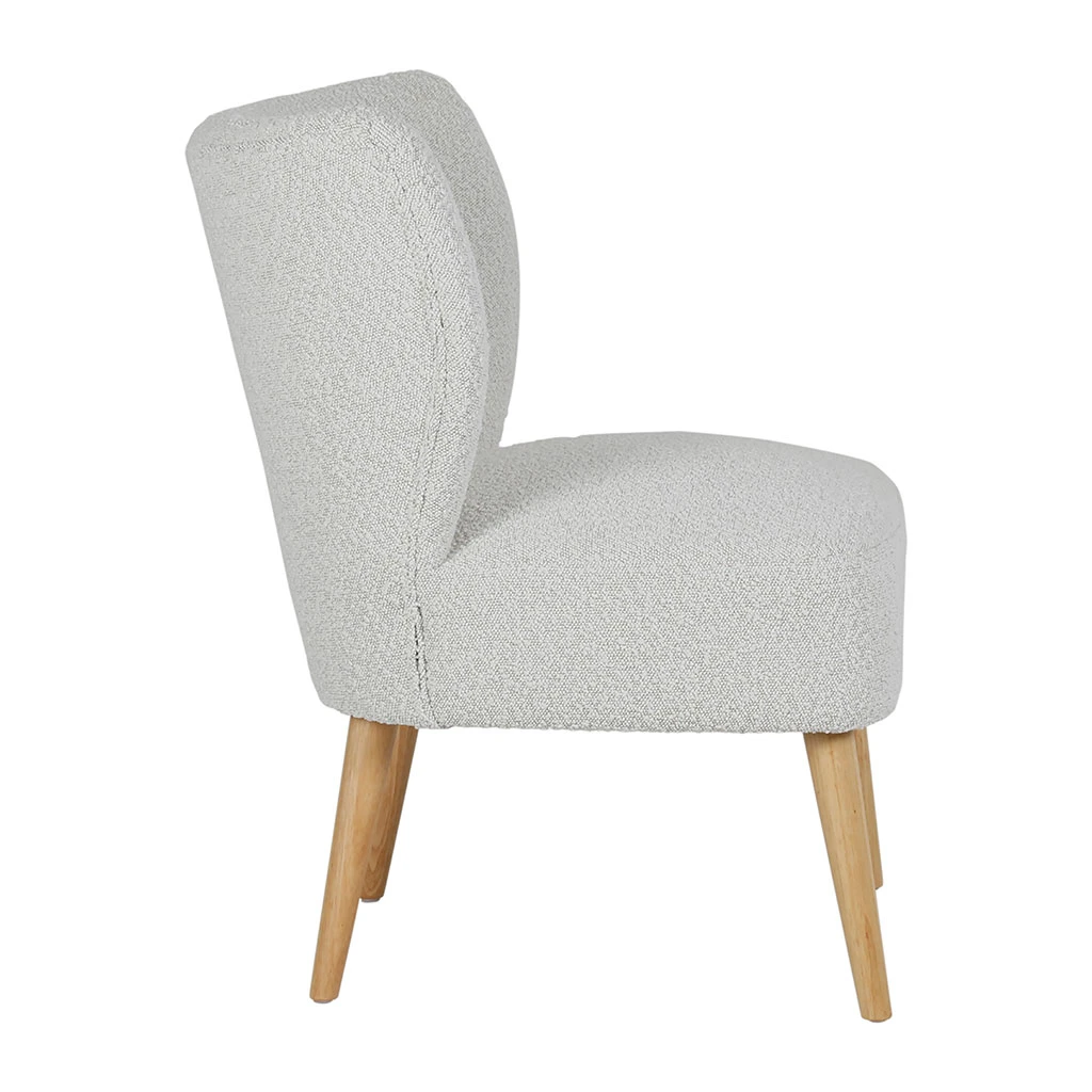 Fauteuil Bouclette Blanc - Eleonor 3 Fauteuil Bouclette Blanc - Eleonor – Image 3
