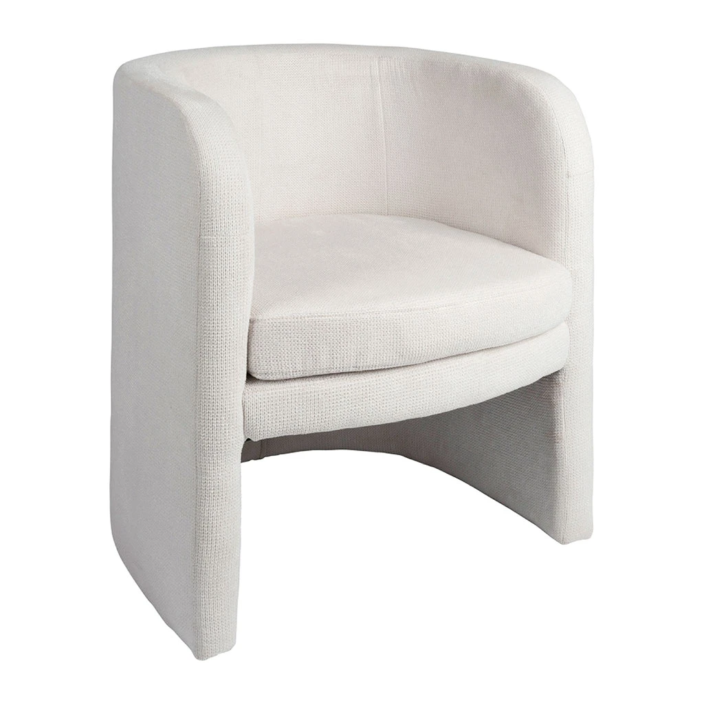 Fauteuil Club En Tissu écru - Tessia 2 Fauteuil Club En Tissu écru - Tessia – Image 2