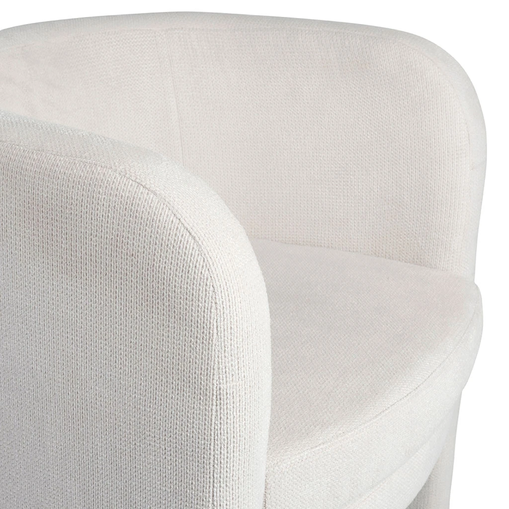 Fauteuil Club En Tissu écru - Tessia 5 Fauteuil Club En Tissu écru - Tessia – Image 5