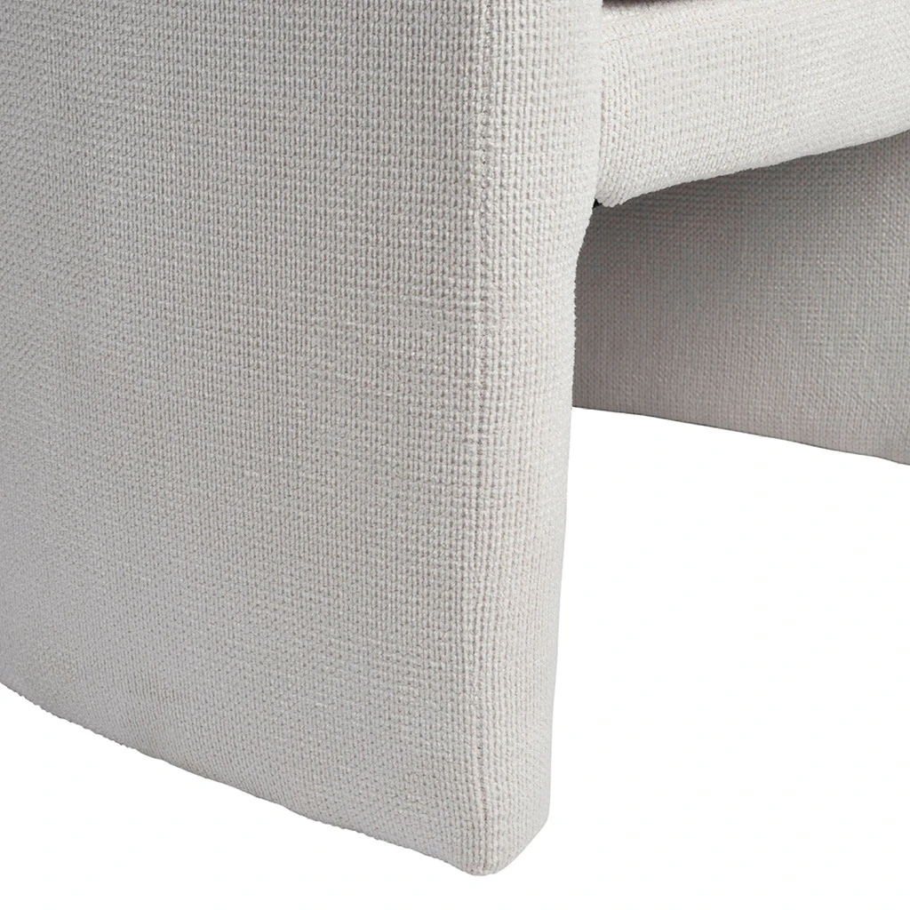 Fauteuil Club En Tissu écru - Tessia 4 Fauteuil Club En Tissu écru - Tessia – Image 4